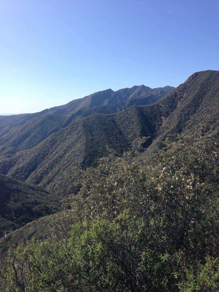 Scenic view of the Los Padres Mountains in Ojai California surrounding the school